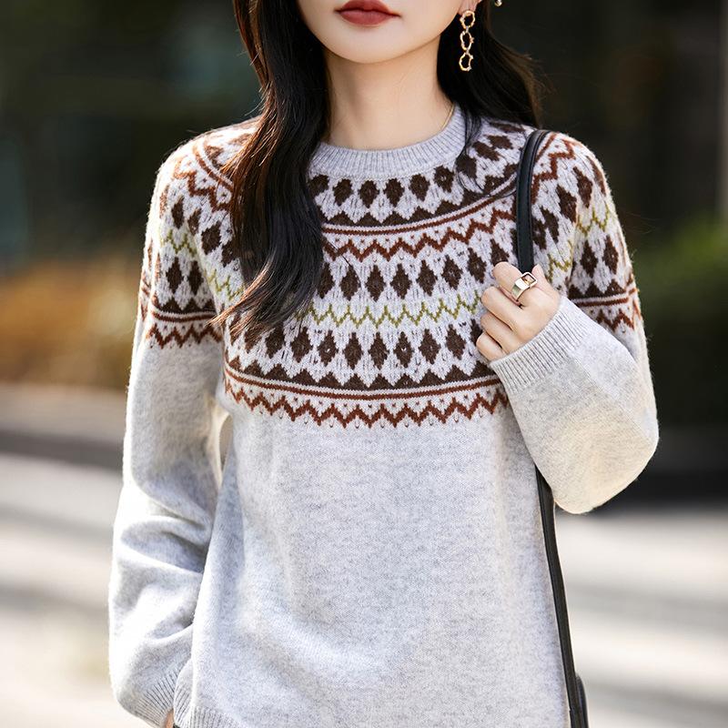 Semi-Turtleneck Thickened Sweater Women'S Contrasting Color Bottoming Shirt Inside And Outside, Autumn And Winter New Pullover Long-Sleeved