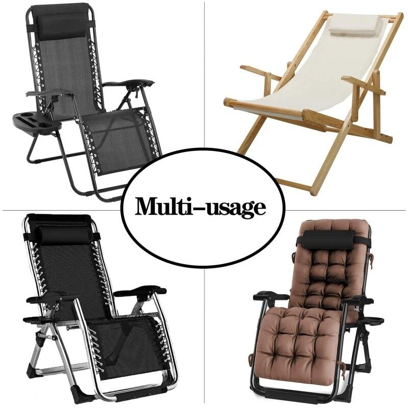 Lounge Chair Lounger Pillow Soft Chaise Longue Pillow for Sunbathing Lounger Ergonomic Pillow Removable Lounger Headrest