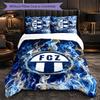 FC Zürich Themed Bedding 3Pcs Duvet Cover Set Decorative Bed Linen For Teen Room Home Decoration