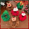 Рождественская резинка для волос scrunchie гопчанг-резинка