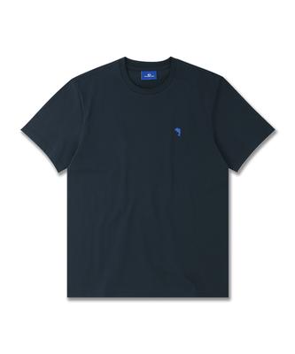 DOLPHIN WAVE APPAREL Футболка с коротким рукавом DOLPHIN WAVE, вышивка мини-цепочкой, 16-й счет, темно-синий