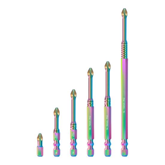 Набор из 6/8 высокомагнитных сверл для отверток, устойчивых к ржавчине, универсальных, многоцелевых, прочных, противоскользящих сверл