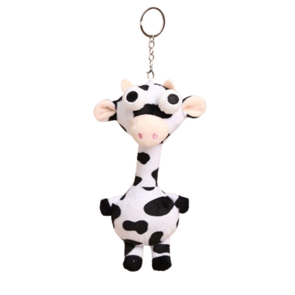Funny Design Giraffe Bag Pendant White Color Pink Pig Plush Pendant Bag Charm Decor
