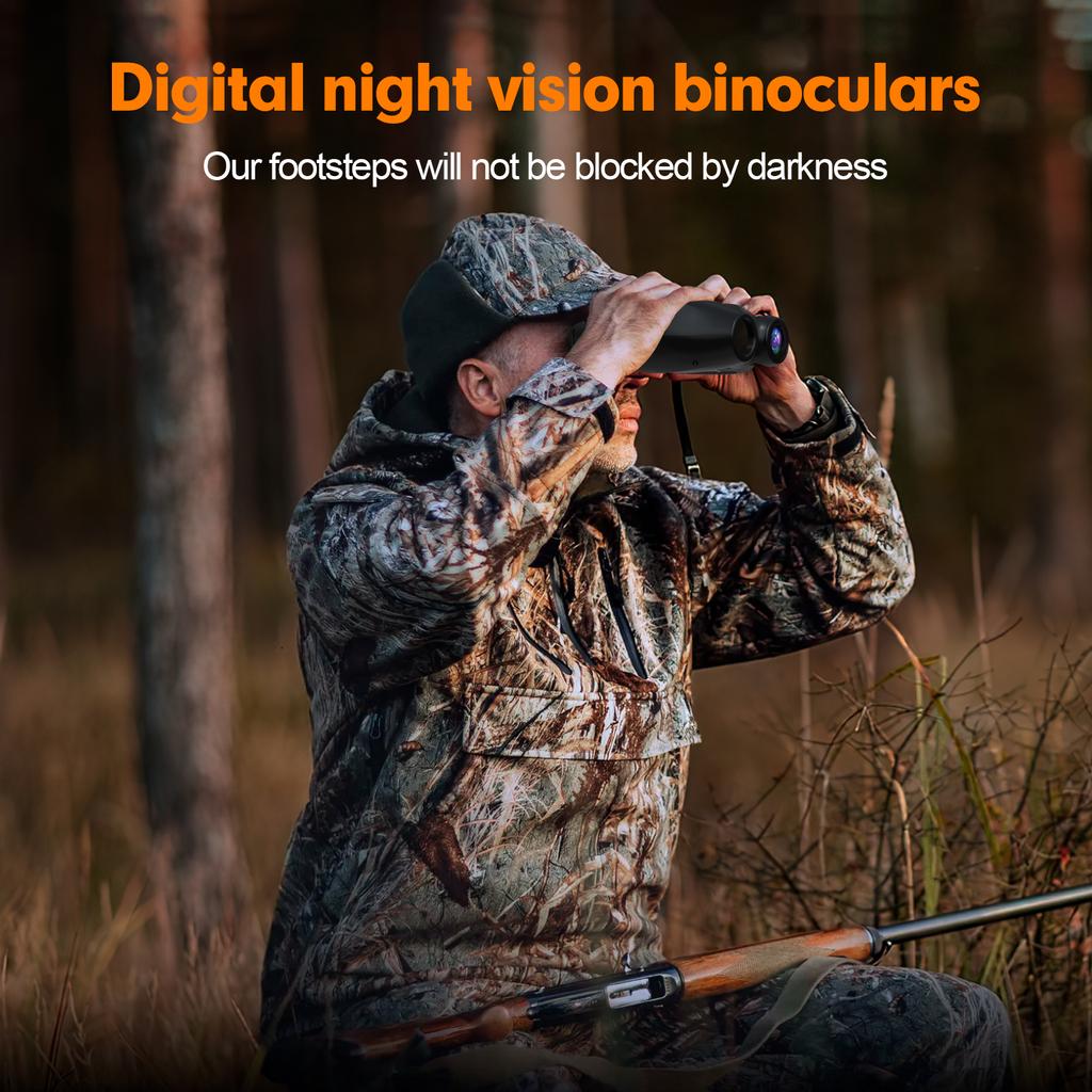 GTMEDIA 1080P FHD Infrared Night Vision Binoculars 850nm 5X Zoom 300M in Dark View Night Vision Goggle with 11 Languages
