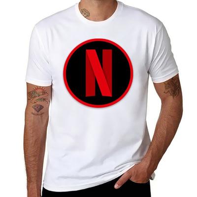 NETFLIX Иконка сети для потокового видео Фильмы Футболка футболка Унисекс 100% хлопок люксовый бренд Унисекс футболка дизайнерская Футболка