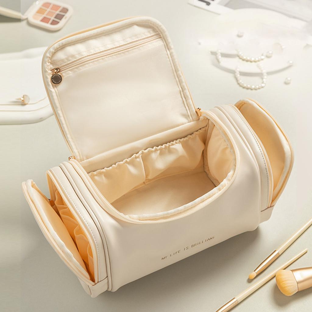 Большая дорожная косметичка для женщин и девочек из искусственной кожи, органайзер для макияжа, женские туалетные сумки, сумка для хранения