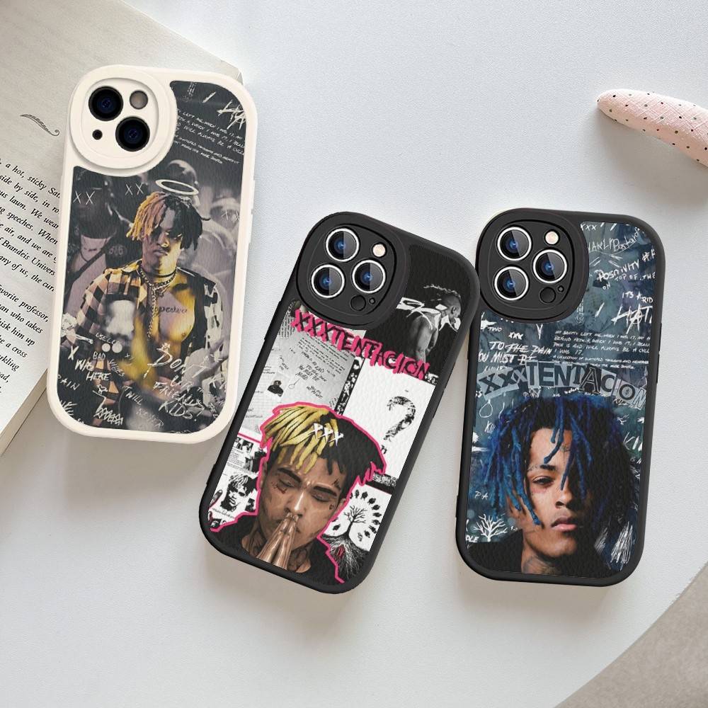 Чехол для телефона Rapper X-XXXTentacionS для IPhone 16 16E 15 14 13 12 11 Pro Max Plus с кожаной задней панелью