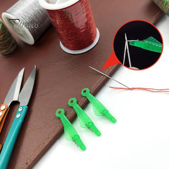 100 шт. нитевдеватель в форме рыбьего рта для самостоятельной вышивки крестом, для швейной машины, нитевдеватель, портативные пластиковые инструменты для заправки нити