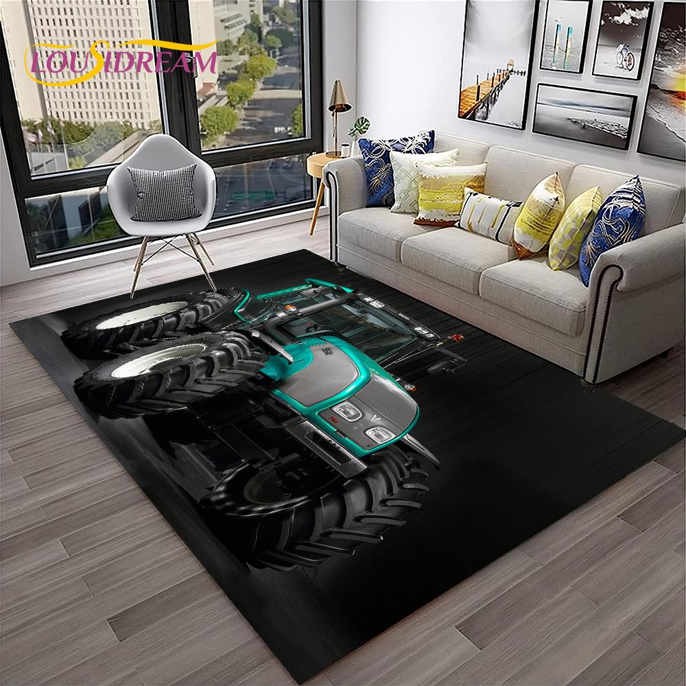 3D Truck Car Retro Tractor Non-Slip Carpet Rug for Living Room Bedroom Sofa Child Area Rug Home Decor Floor Mat