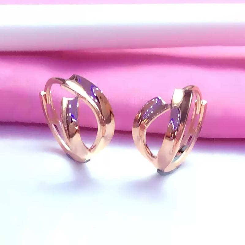 Серьги с покрытием Rose Gold, золотого цвета, блестящие, женские, легкая роскошь, темпераментные, фиолетово-золотые, модные серьги-гвоздики