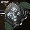 SANDA 418 Новые уличные спортивные часы Мужские водонепроницаемые цифровые часы с таймером Военные мужские электронные часы