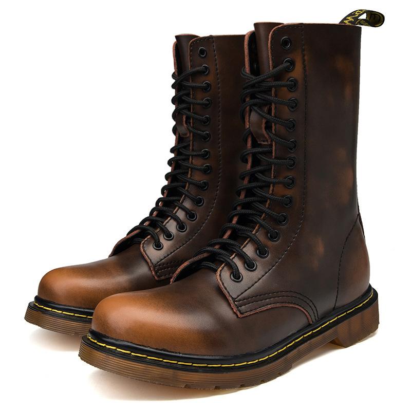 Эксклюзивно для больших размеров ботинок Dr. Martens, высокие британские ретро-ботинки Dr. Martens, высокие сапоги, вельветовые военные ботинки.