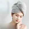 Утолщенная шапочка для сухих волос из кораллового флиса, впитывающая шапочка для душа, полотенце для сухих волос с обернутыми краями, двухслойная повязка на голову для взрослых женщин