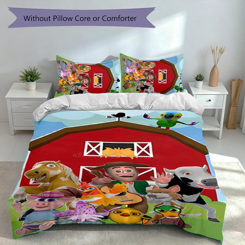 3pcs La Granja de Zenón Duvet Cover Set, Includes 1 Duvet Cover and 2 Pillowcases,Skin-Friendly&Comfortable Fabric,Suitable Bedding Sets