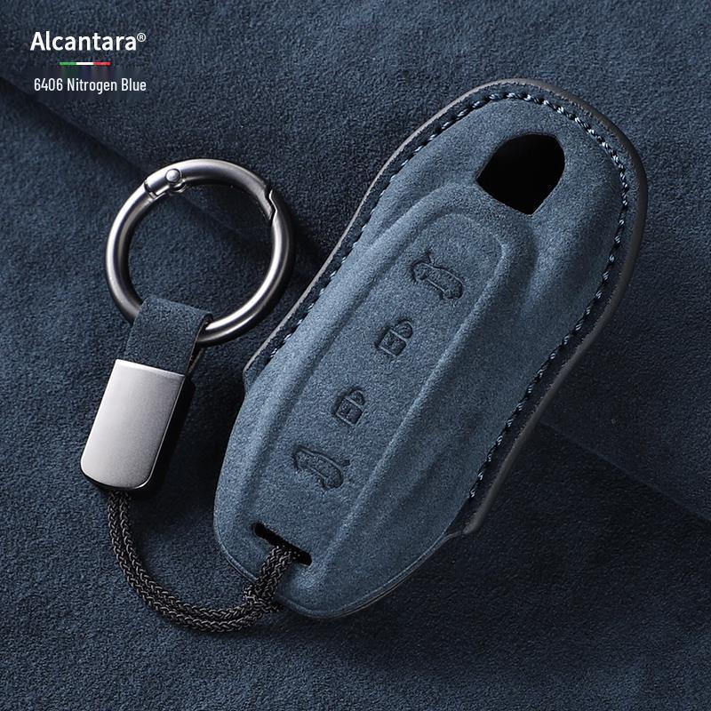 Suede Key Cover with Buckle for Porsche Macan 4, Fits 25 Models, Pure Electric & Jincheng Edition
