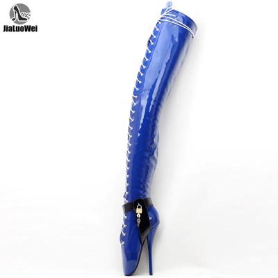 Сексуальные сапоги выше колена на каблуке 18см