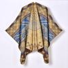 New Product Simple Geometric Color Matching Women's Shawl Scarf Versatile High Quality Travel Warm Split Blanket