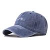 Style Street Urban Hop Hip Vintage Simple Hats For Women Men Snapback Caps Wave Ripple Embroidery Baseball Cap Solid Color Washed Cotton Dad