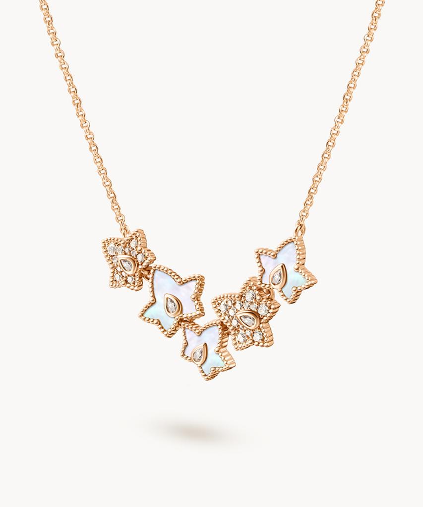 Lola Rose Ivy Mother-Of-Pearl Cubic Chain Necklace