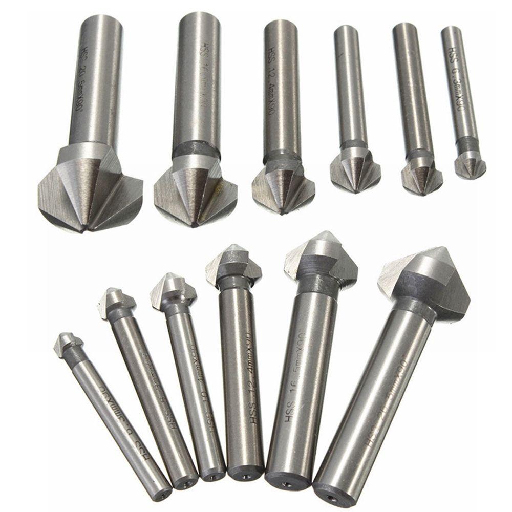 90 Degree Hard Metals 3 Flute Cutter Tool Hand Power Tools Countersink Drill Bit Three Edge Chamfer