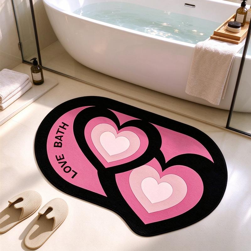 Modern Floor Mat & Door Mat Non-Slip Textured Rug For Bathroom Kitchen Entrance Water-Absorbing Non-Slip Foot Decorative Mats