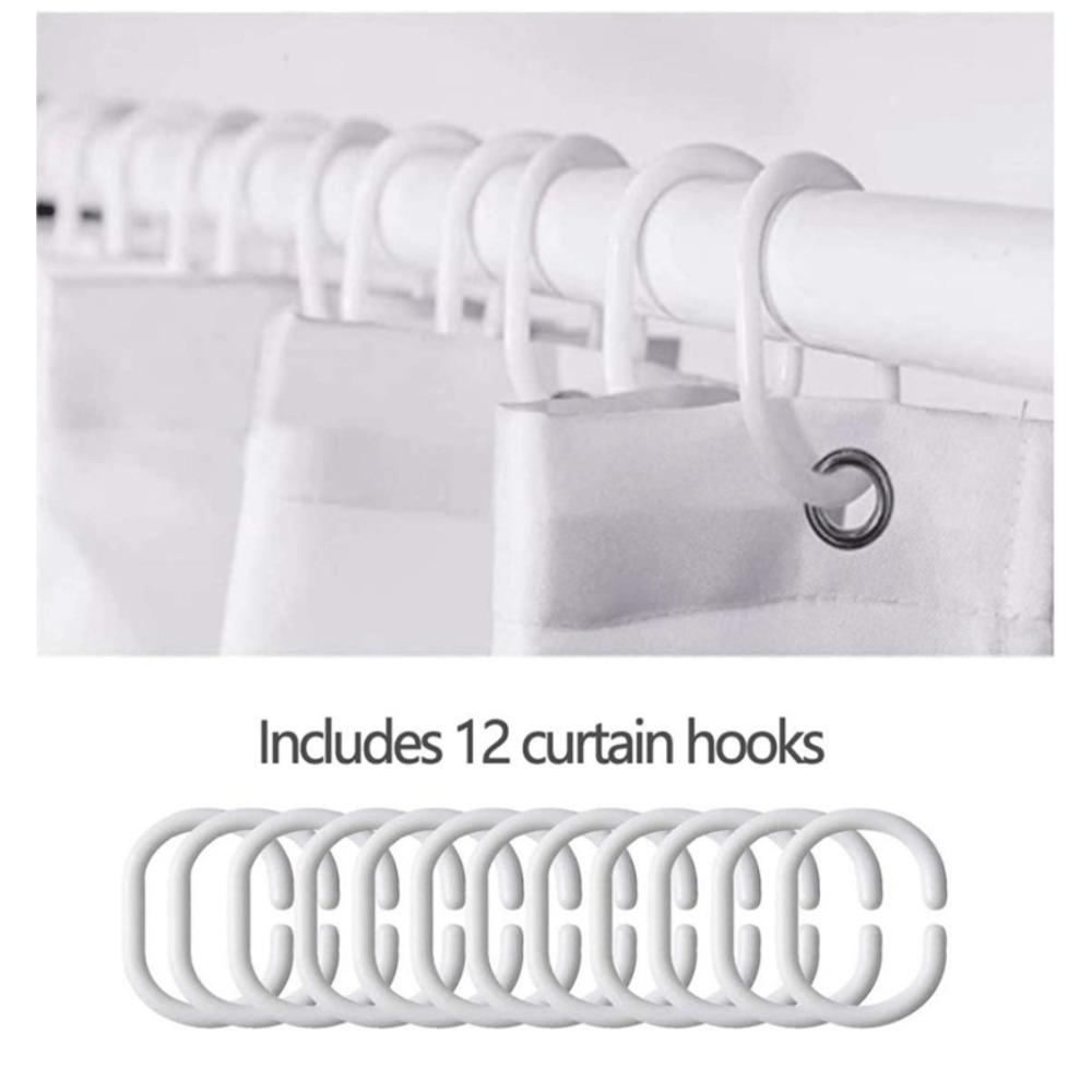 Узор «Цветущие цветы» Моющаяся Грязеотталкивающая Шторка для душа Лейка Водонепроницаемая Полиэстеровая Занавеска для ванны Для домашнего декора