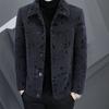 This Is A Casual and Versatile Short Thickened Woolen Coat with A Lapel Collar for Men in Autumn and Winter