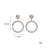 Jewelry Crystal Round Dangle Earrings Drop Earrings Circle Earrings Earrings