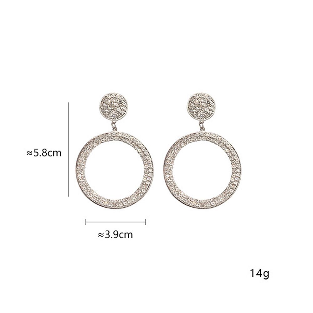 Jewelry Crystal Round Dangle Earrings Drop Earrings Circle Earrings Earrings