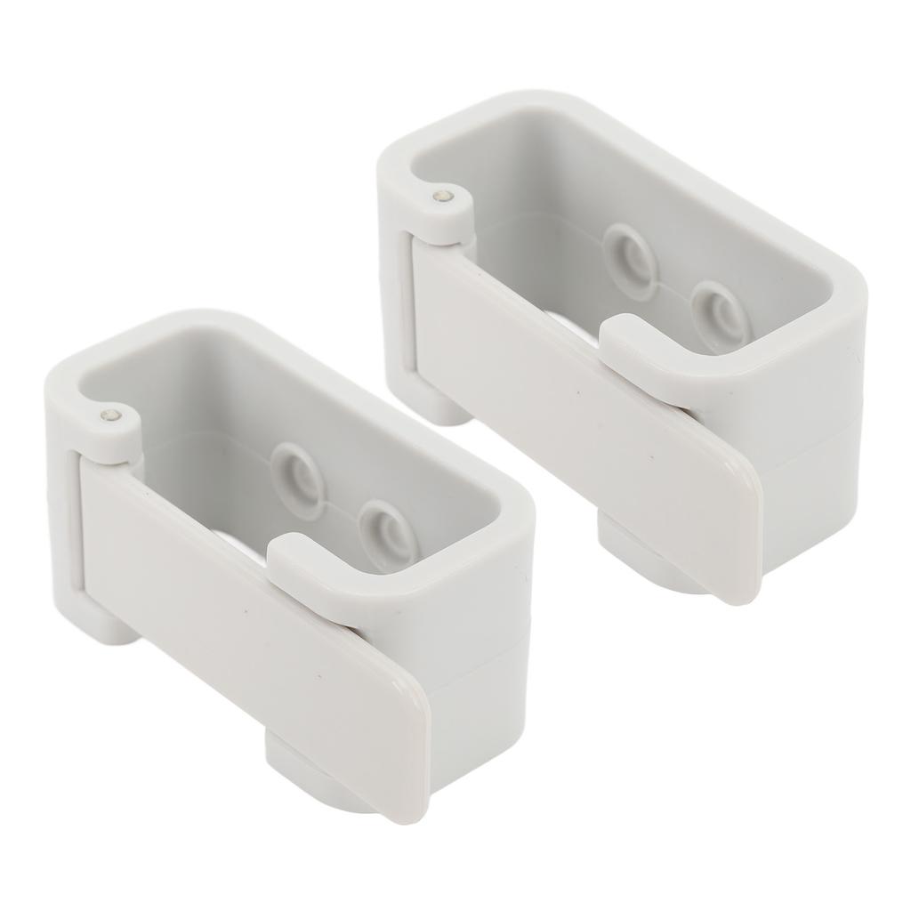 2PCS RV Curtains Clips High Hardness White Side Curtain Hold Down Holdback Retainer for Campers Buses