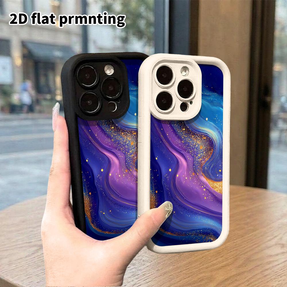 Phone case: 2D flat design suitable for iPhone 18 17 16 15 14 13 Pro tiered protective case, fluid art, Christmas and Halloween holiday gift