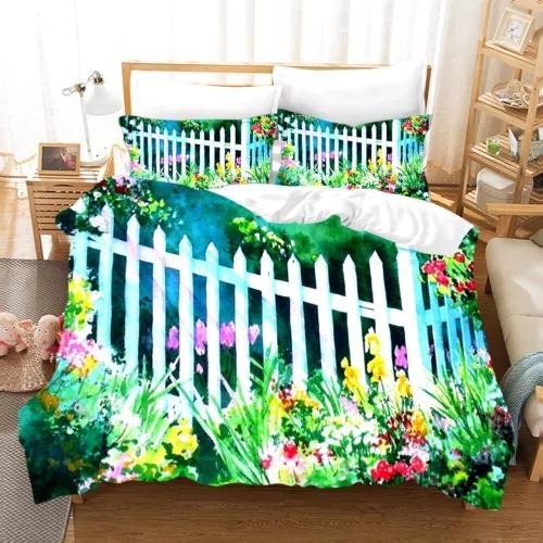 Comforter Oil Painting Flower Bed Decoration First Choice Gift Suitable For Children Boys Girls And Adults Soft Breathable