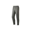 Solid Color Straight Leg Elastic Waist Knitted Sports Pants Men Bottoms Gray Brown 952425503-3