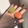 2-Pack Chic Assorted Colors Geometric Irregular Circular Rings, Vintage & Elegant Fashion Faux Jewelry For Women, Brown And Green Set