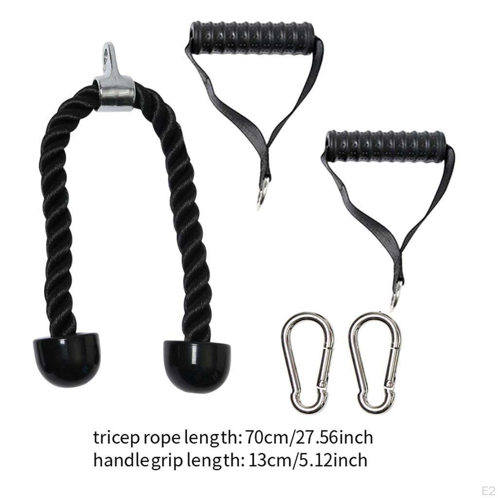 Tricep Rope Pull Down Cable Attachment Nylon Nonslip Handle Accessories