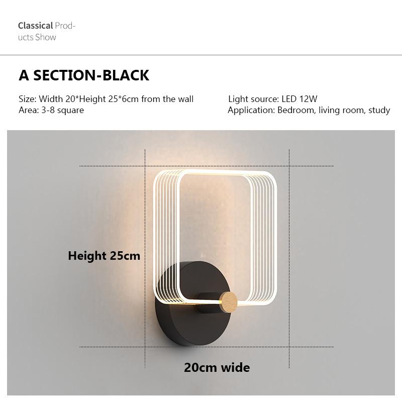 Современный светодиодный настенный светильник, бра для прикроватной тумбочки, коридора, лестницы, спальни, гостиной, скандинавского простого домашнего декоративного внутреннего освещения