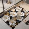 New Plant Flowers Bathroom Absorbent Mat Toilet Household Non-slip Mat Toilet Door Door Quick Drying Mat