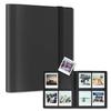 BOLSO Instax Album Polaroid Large Slim Instax Book 160 Case, Storage, Capacity, Stylish, File, (Black, Sheets)