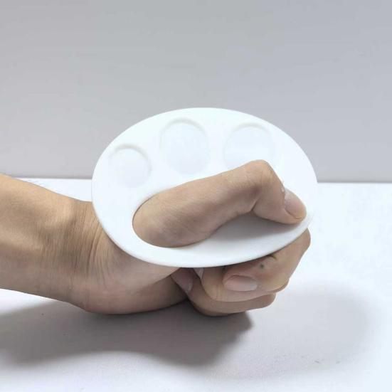 Пластиковая палитра для краски, 3D-печатная палитра для пальцев с ручкой, легко моющаяся, портативная палитра для рисования для детей, художников, для акварели, акрила, пигментов