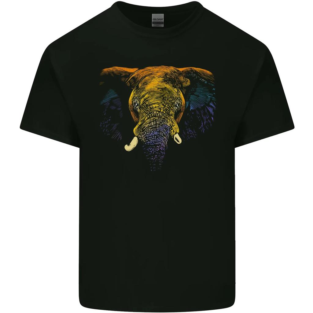 A Colourful Elephant Kids T-Shirt Childrens