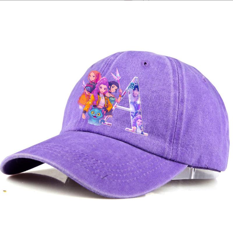 Kpop Шляпа Охотника на Демонов Буква A-Z Бейсболка для Женщин Летняя Регулируемая Солнцезащитная Шляпа Аниме Милая Ретро Солнцезащитная Шляпка Взрослый Головной Убор Подарок