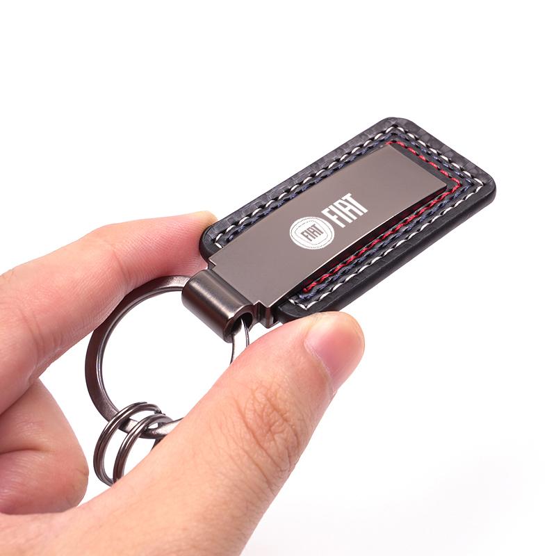 Fiat Car Pendant Auto Smart Key Chains  Logo Keychain For Abarth 500 Tipo FR Panda Argo Freemont Viaggio Bravo Punto Doblo