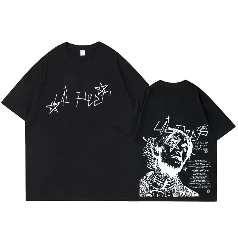 Футболки рэпера Lil Peep Подарки для фанатов Мужская Женская Одежда Мода Лето Хлопок Повседневная Короткий рукав Повседневная одежда