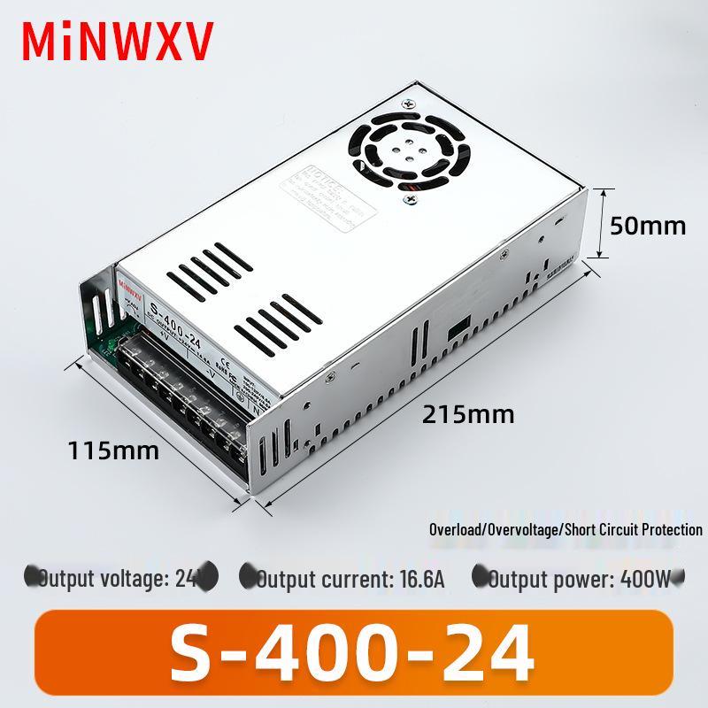 S Switch 220V AC to 12V/24V DC Transformer for Industrial Lighting Monitors.