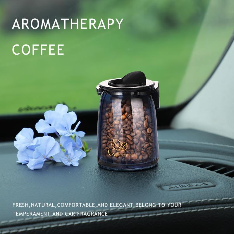 Car Air Vent Coffee Scent Aromatherapy Car Air Freshener Glass Bottle Gift Box