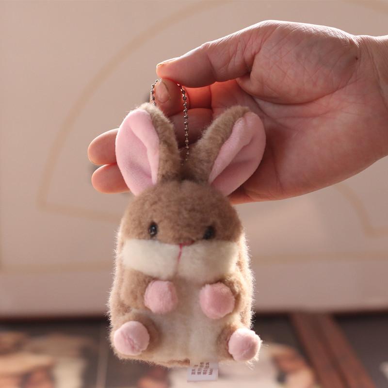 Милый маленький кролик кулон плюшевая игрушка кукла маленькая мини сумка подвесной орнамент брелок машина когти кукла