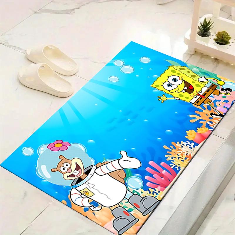 1Pc Spongebob Friends Adventure Rug, Office Carpet Indoor Outdoor Doormat, Non-Slip, Comfortable, Living, Christmas Halloween, Xmas Gift Y1965