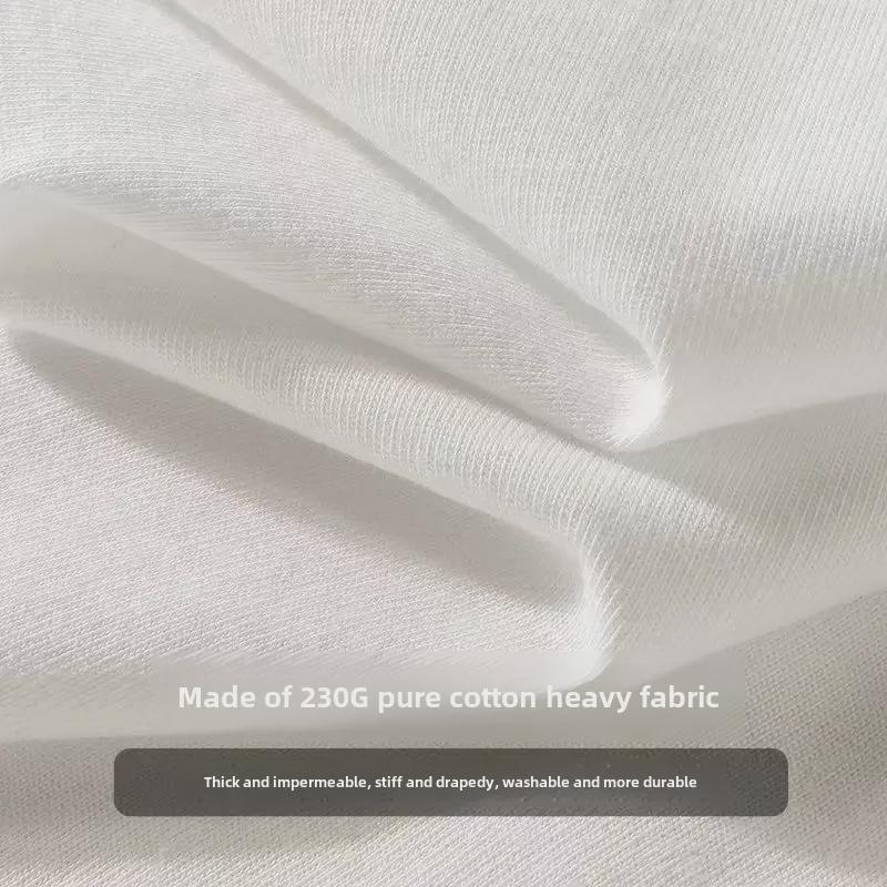 Футболка унисекс из плотного чистого хлопка плотностью 230 г, белая, с открытыми плечами