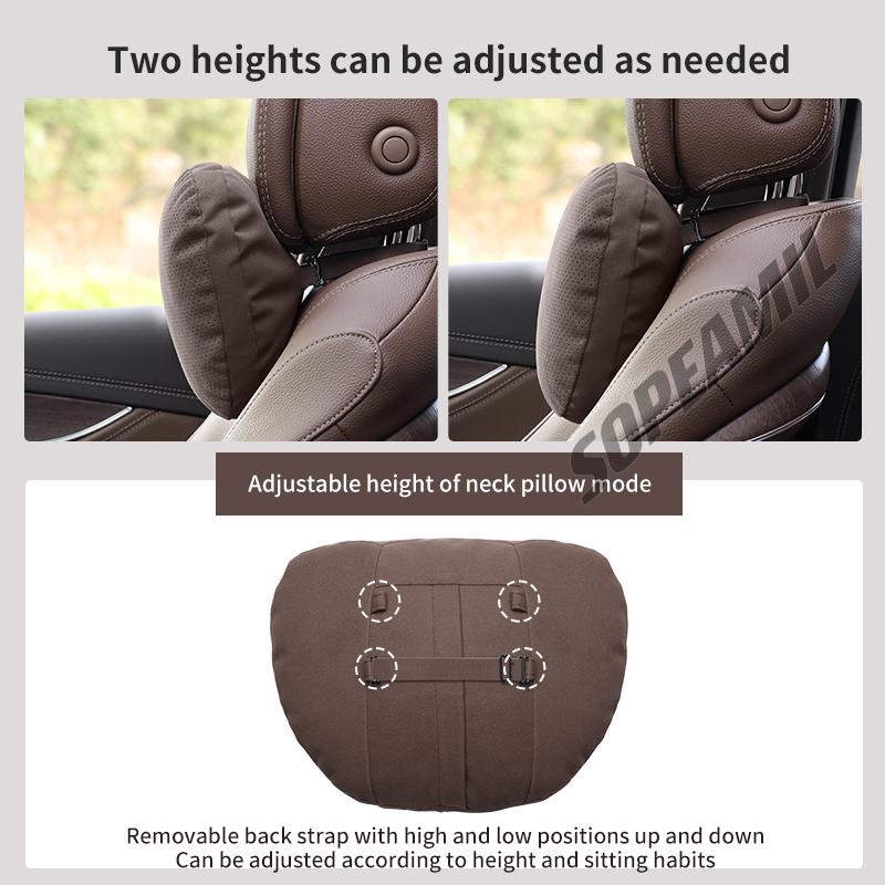 Car Suede Headrest Pillow For Jeep Compass Gladiator Patriot Commander Wrangler JK JL Grand Cherokee Renegade Seat Waist Cushion ALQ1