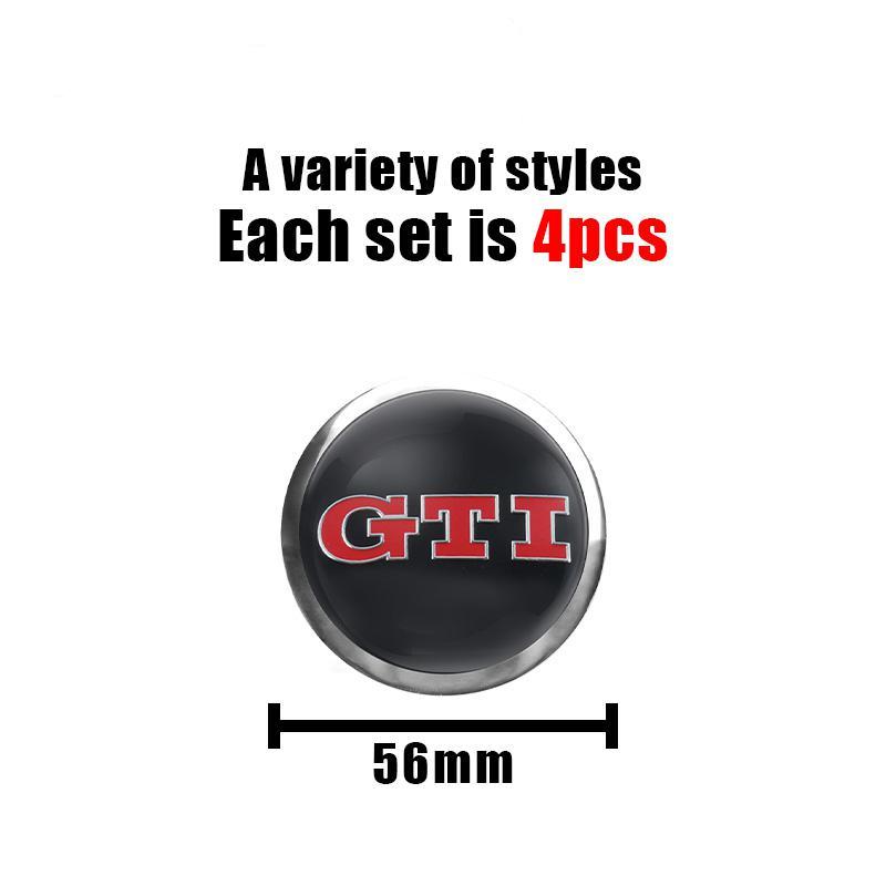 4 шт. 56 мм наклейки на крышку центрального колеса автомобиля, колпачок ступицы, автомобильные аксессуары для R Golf Motion GTI Polo Touran Octavia